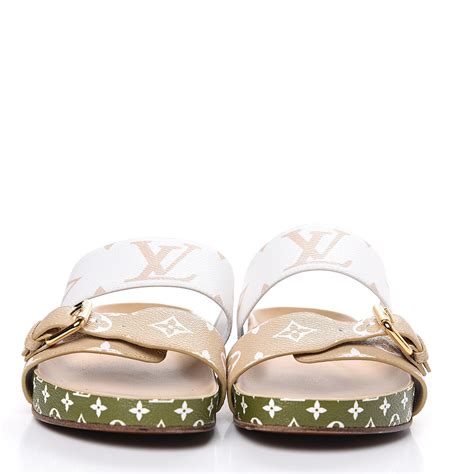 louis vuitton white flat sandals